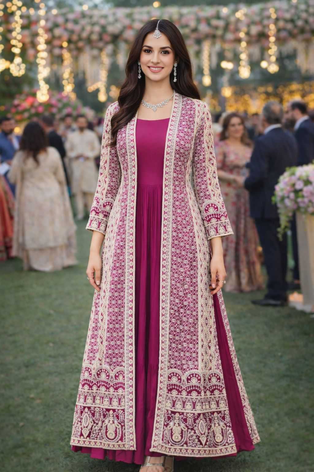 YNF Wholesale Chinon Embroidery Gowns KESH481 MRUDANGI HEENA 856 | Surat Manufacturer