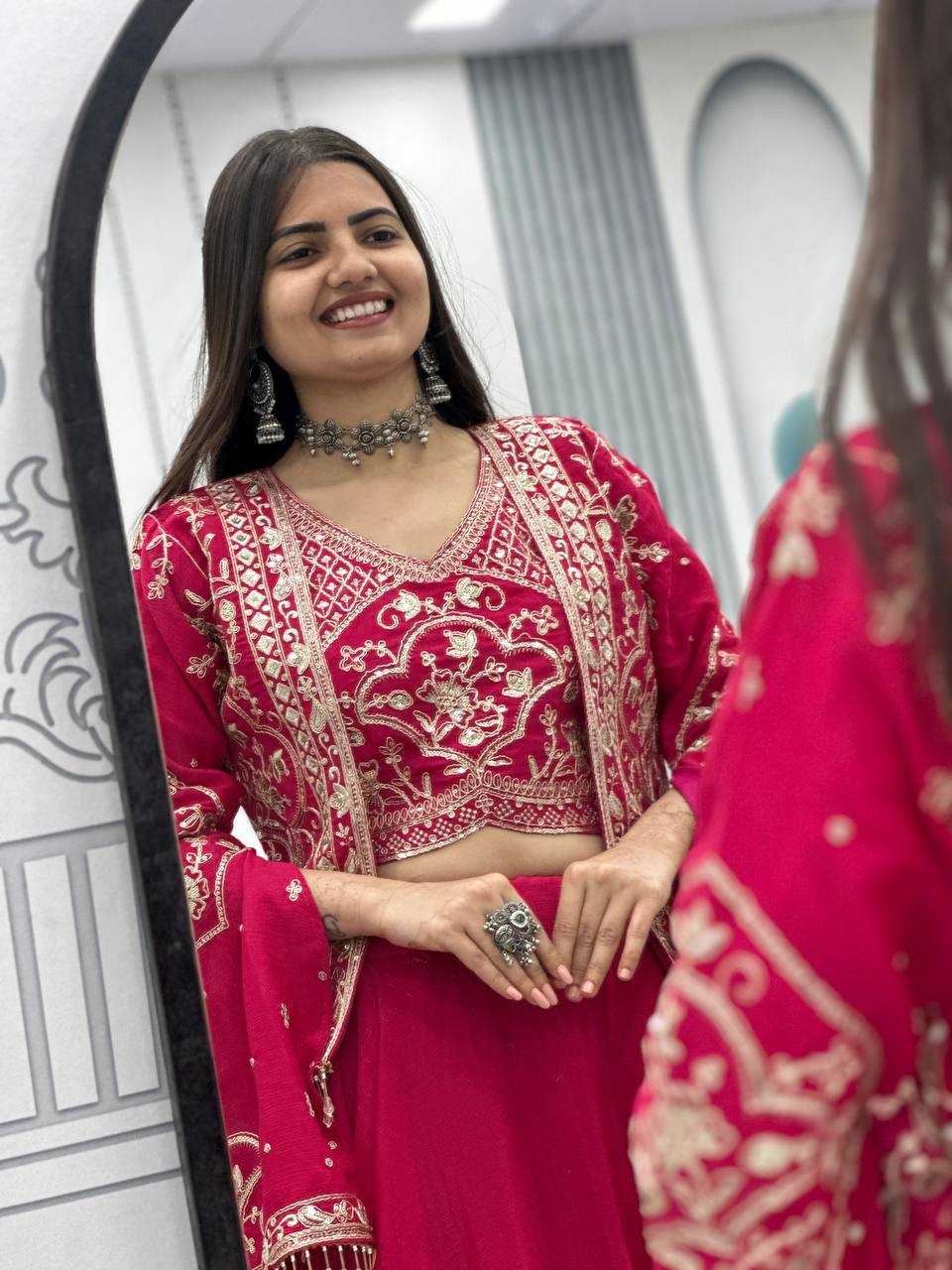 YNF Wholesale Chinon Embroidered Lehenga KESH496 565 | Surat Manufacturer