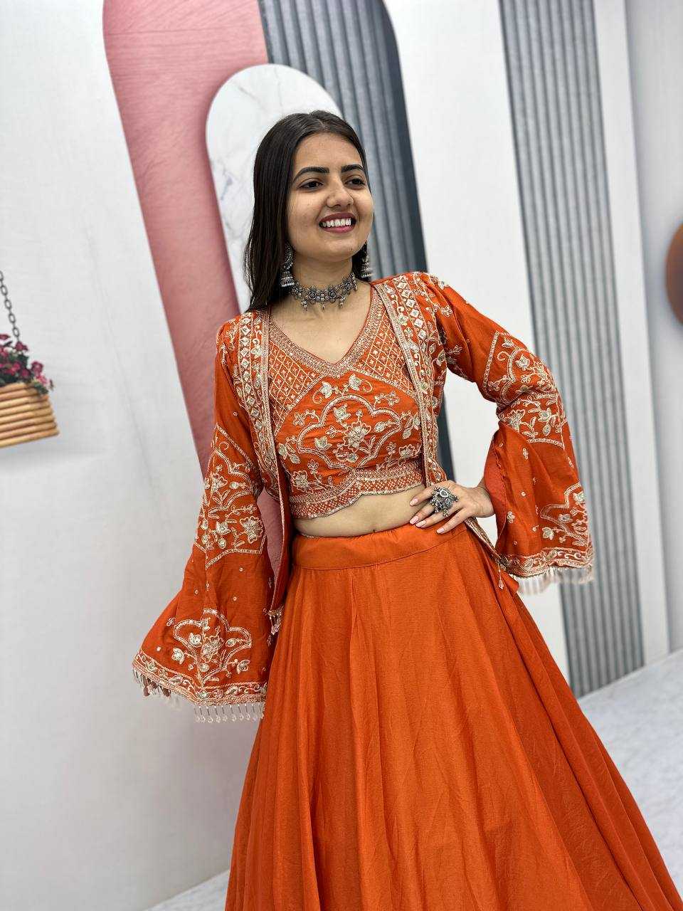 YNF Wholesale Chinon Embroidered Lehenga KESH496 565 | Surat Manufacturer