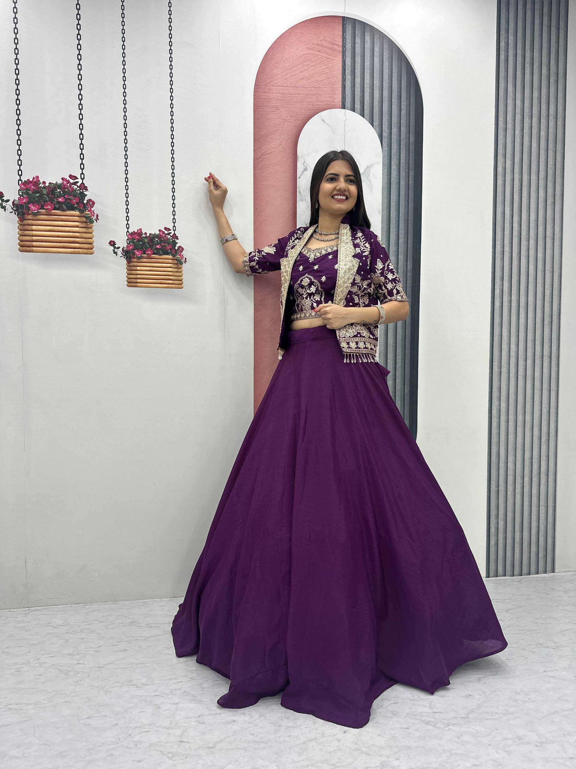 YNF Wholesale Chinon Embroidered Lehenga KESH496 566 | Surat Manufacturer