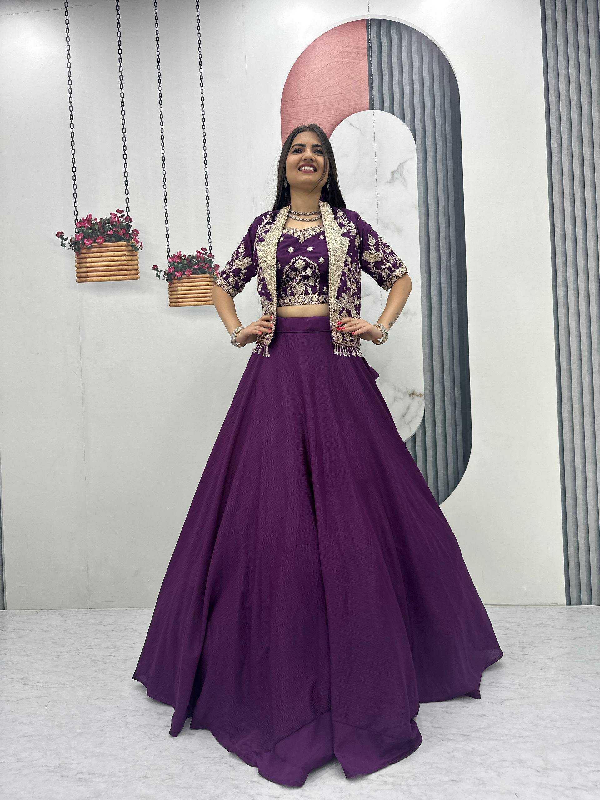 YNF Wholesale Chinon Embroidered Lehenga KESH496 566 | Surat Manufacturer