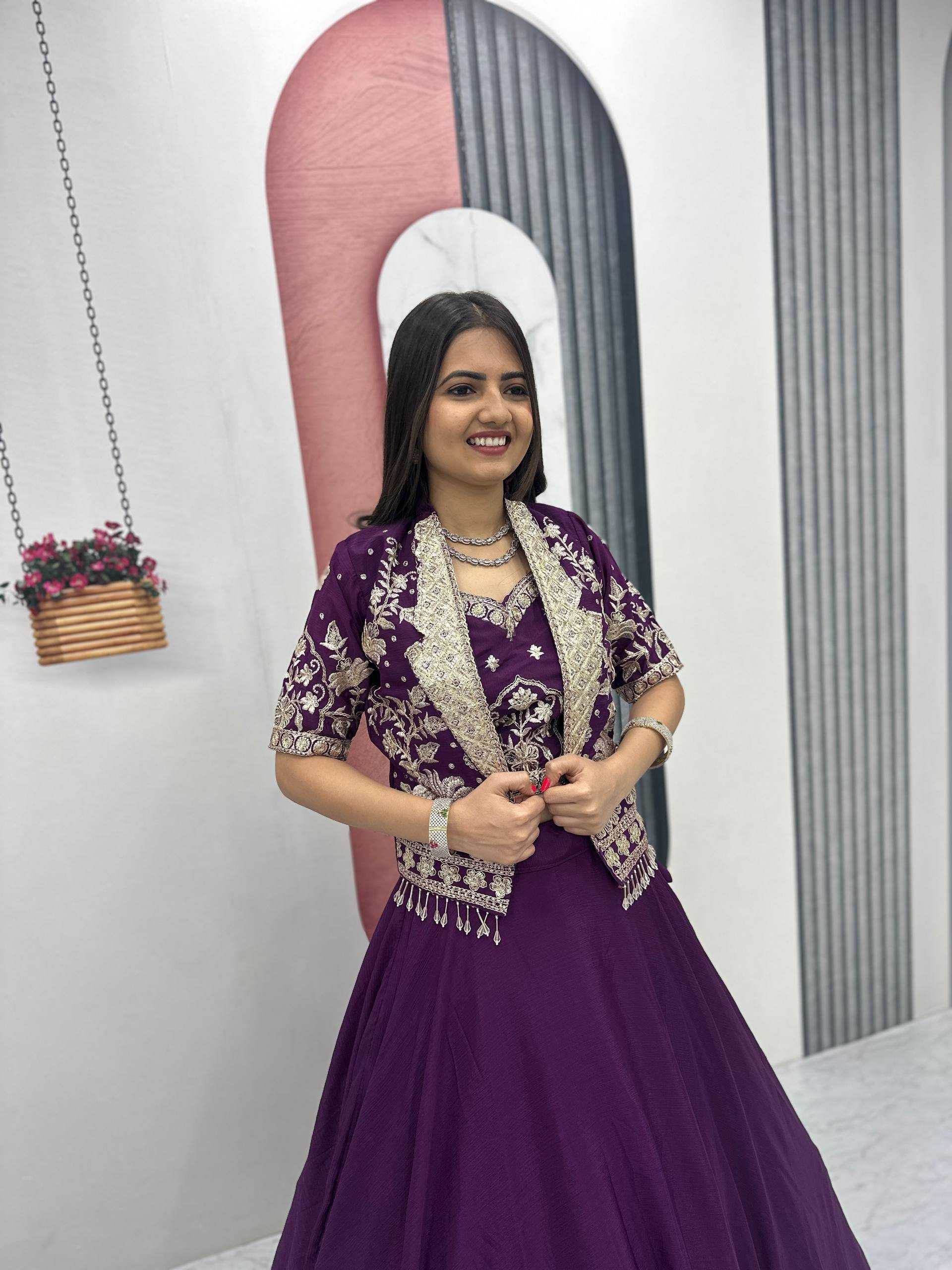 YNF Wholesale Chinon Embroidered Lehenga KESH496 566 | Surat Manufacturer