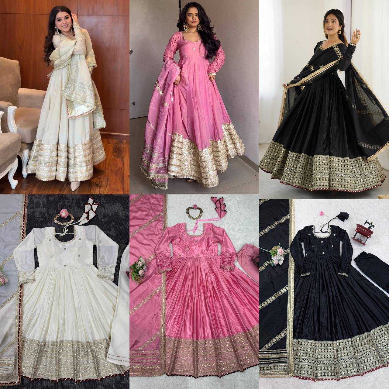 YNF Wholesale Chinon Anarkali Gown RIN162 5816 | Surat Manufacturer