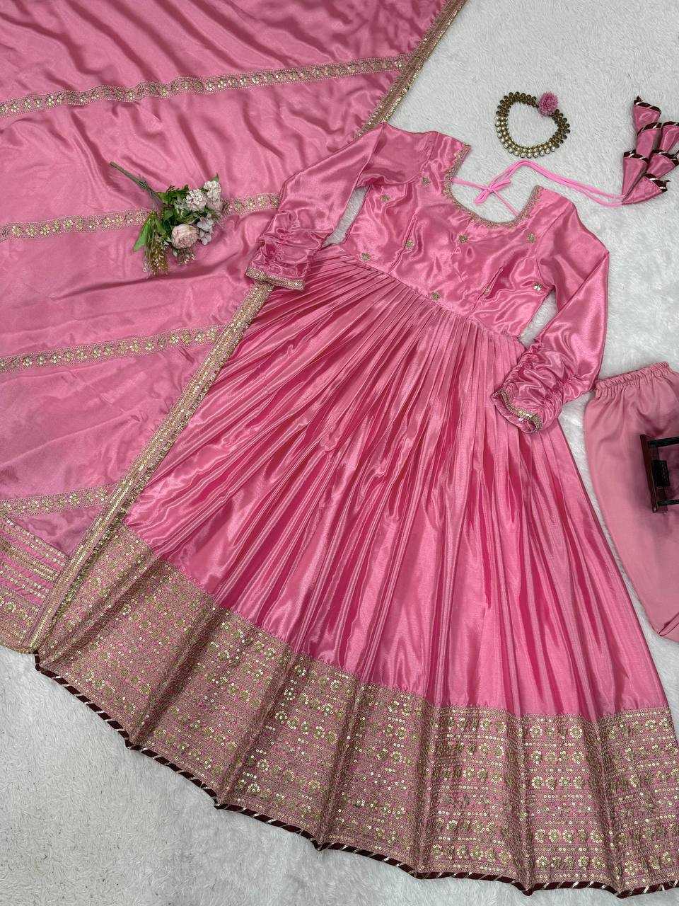 YNF Wholesale Chinon Anarkali Gown RIN162 5816 | Surat Manufacturer