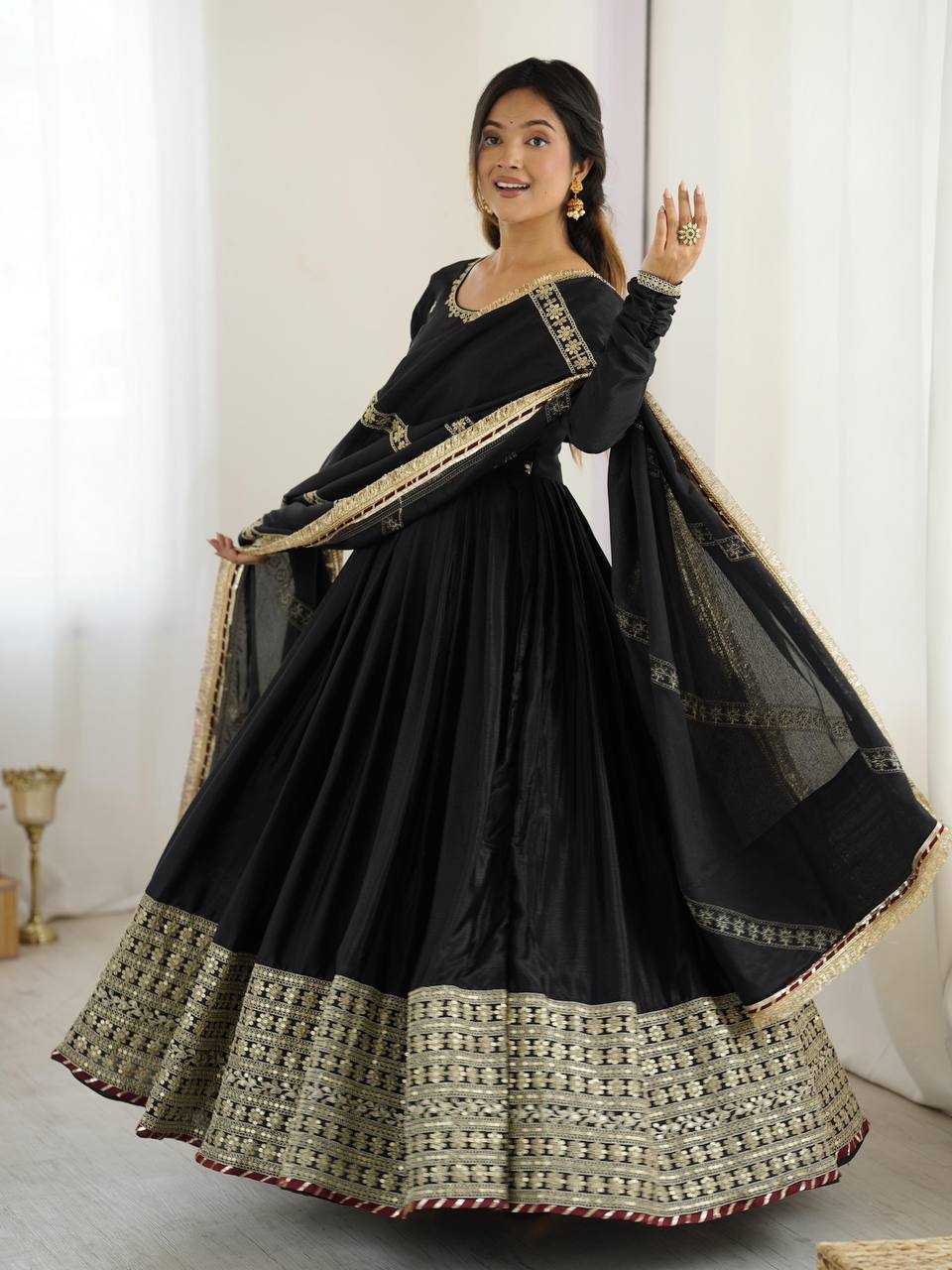 YNF Wholesale Chinon Anarkali Gown RIN162 5816 | Surat Manufacturer
