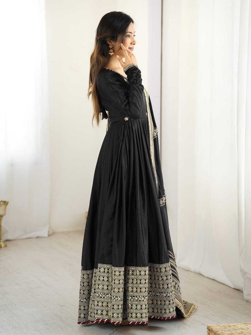 YNF Wholesale Chinon Anarkali Gown RIN162 5816 | Surat Manufacturer
