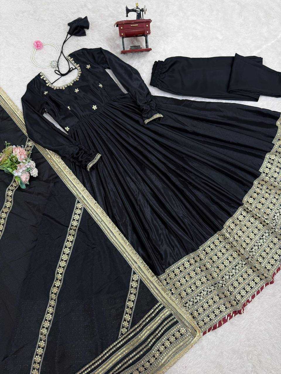 YNF Wholesale Chinon Anarkali Gown RIN162 5816 | Surat Manufacturer