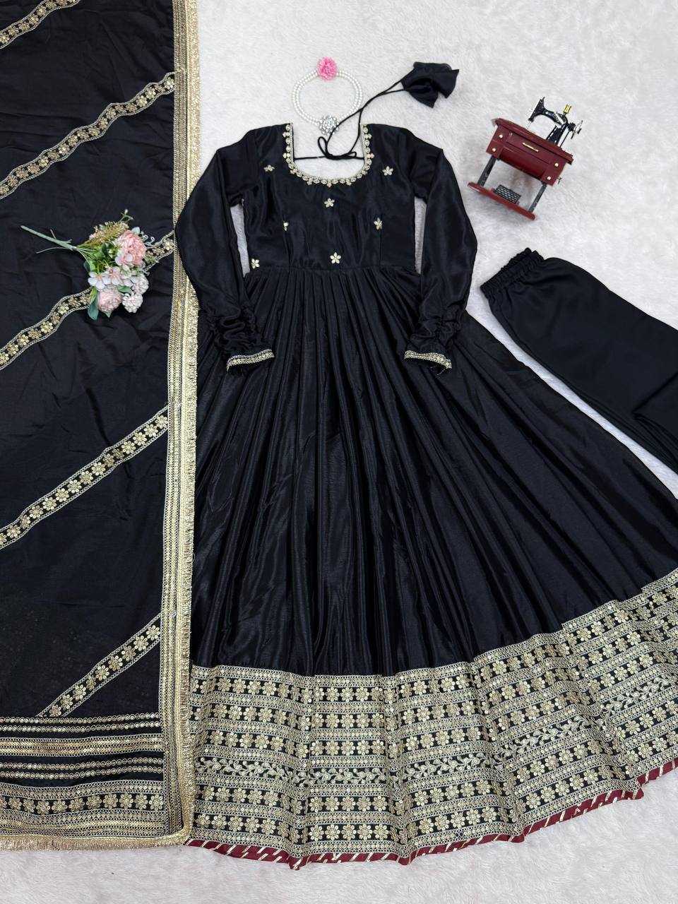 YNF Wholesale Chinon Anarkali Gown RIN162 5816 | Surat Manufacturer