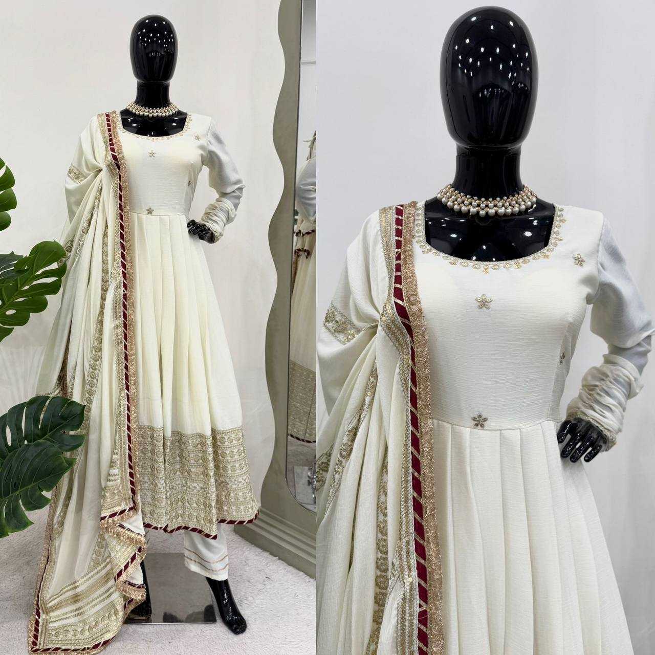 YNF Wholesale Chinon Anarkali Gown RIN162 5816 | Surat Manufacturer