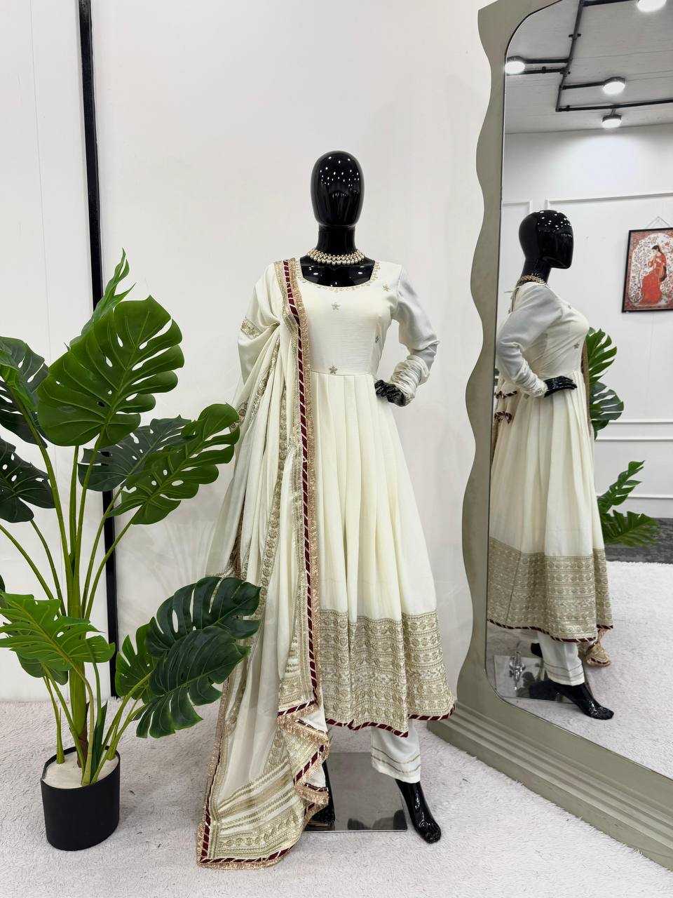 YNF Wholesale Chinon Anarkali Gown RIN162 5816 | Surat Manufacturer