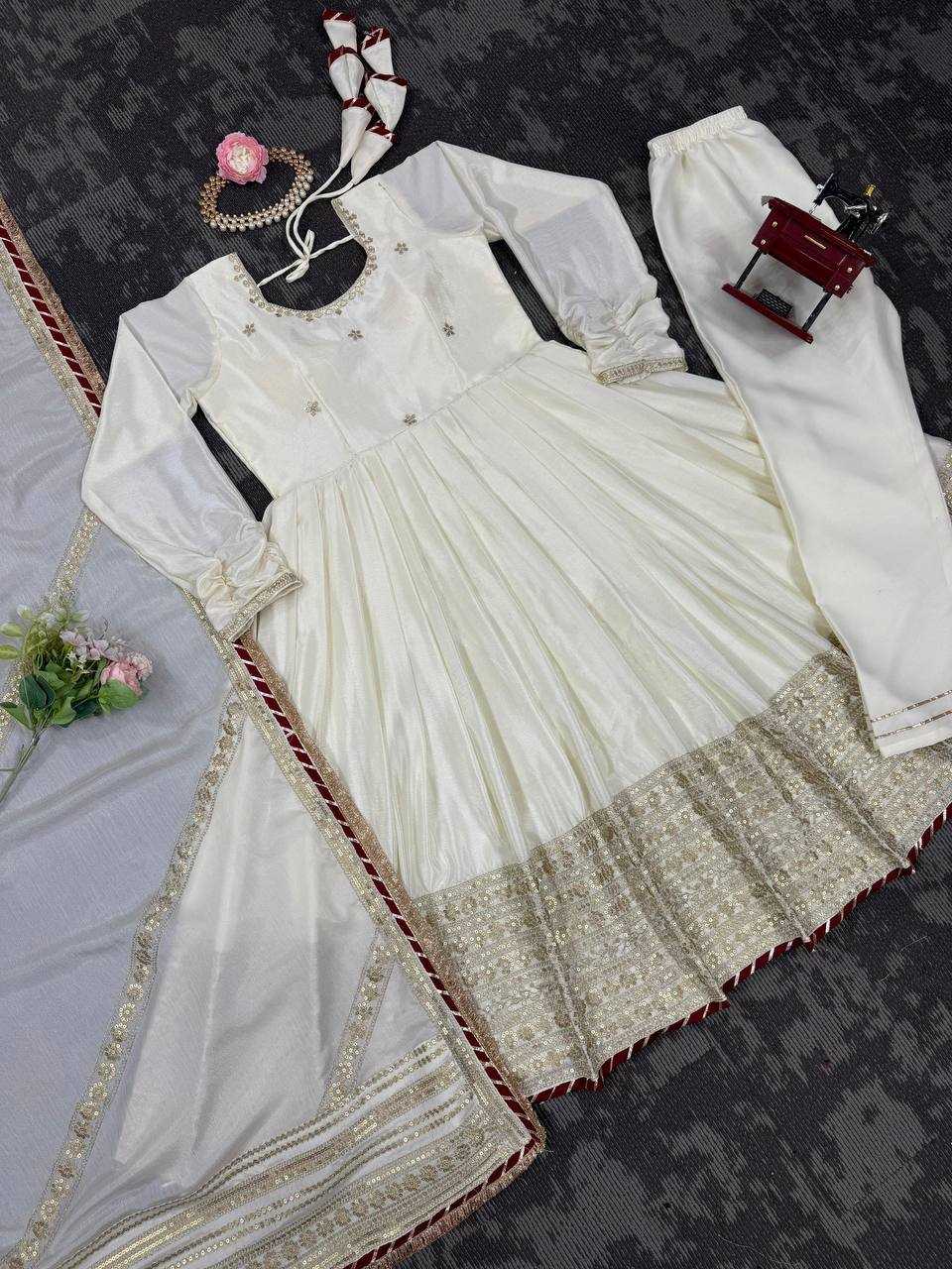 YNF Wholesale Chinon Anarkali Gown RIN162 5816 | Surat Manufacturer