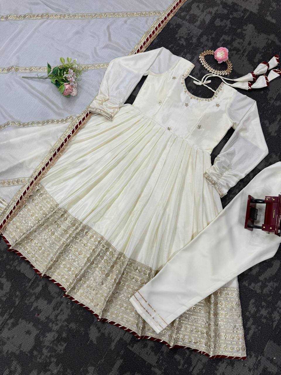 YNF Wholesale Chinon Anarkali Gown RIN162 5816 | Surat Manufacturer