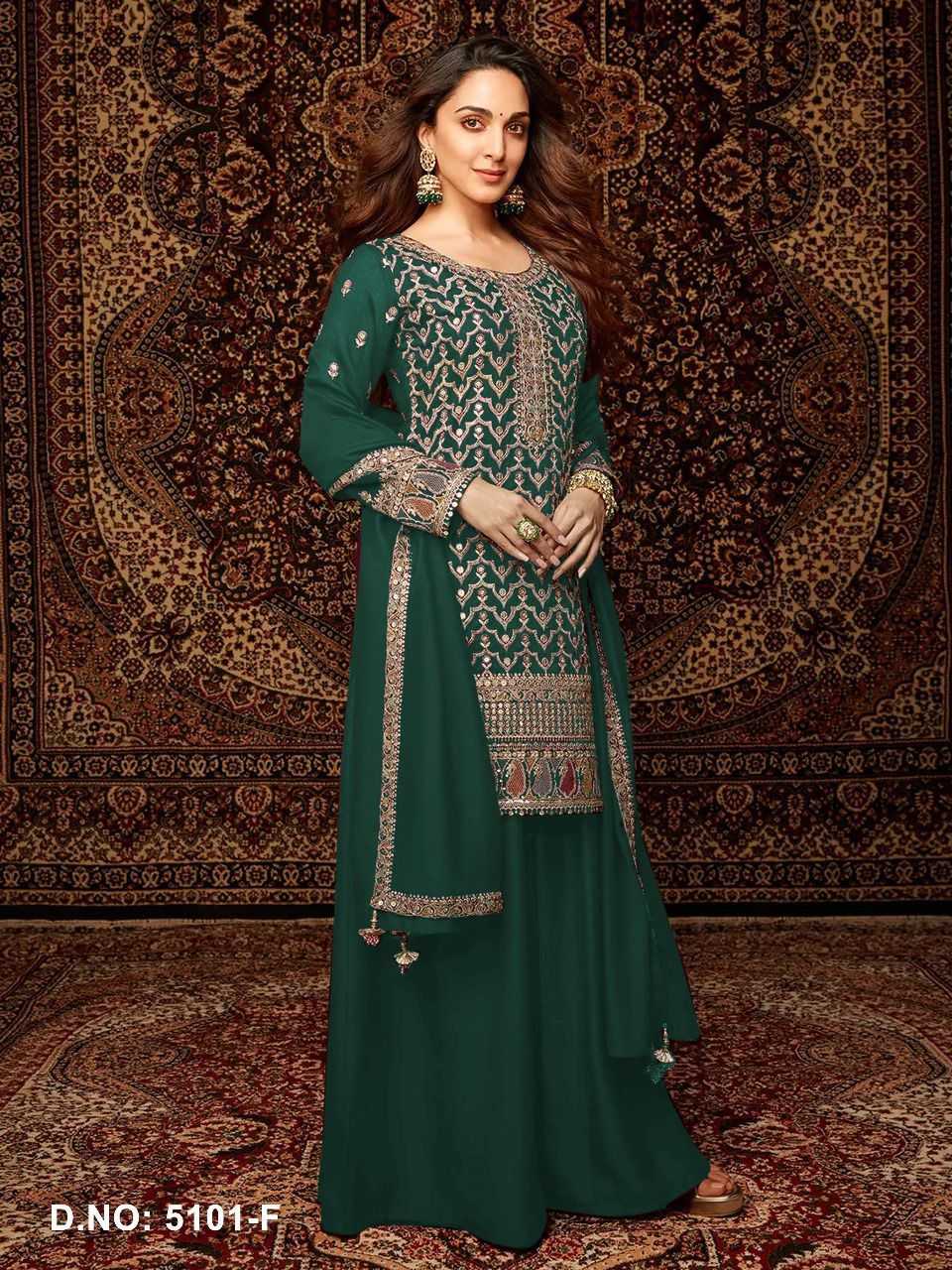 YNF Wholesale Chinon Unstitched Suits RIN236 5101 | Surat Manufacturer