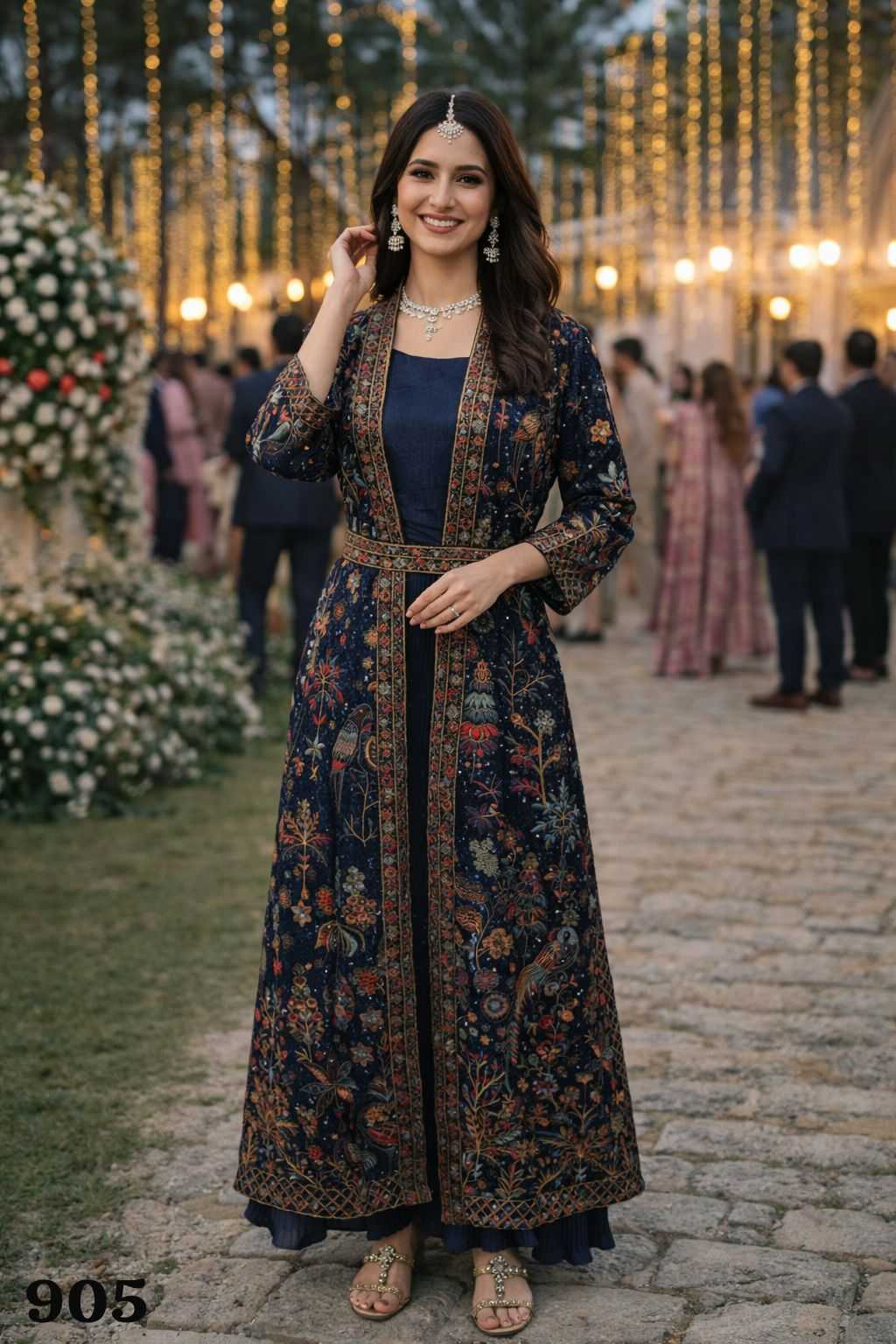 YNF Wholesale Chinon Silk Embroidery Gowns KESH481 Mrudangi Floral | Surat Manufacturer