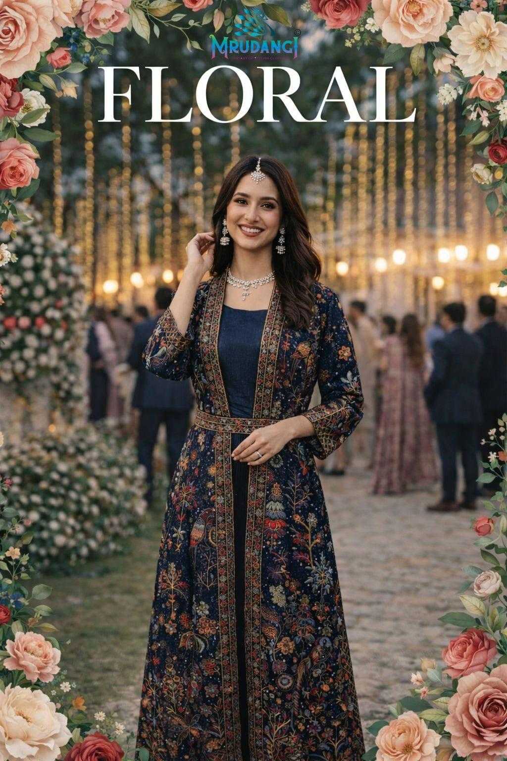 YNF Wholesale Chinon Silk Embroidery Gowns KESH481 Mrudangi Floral | Surat Manufacturer