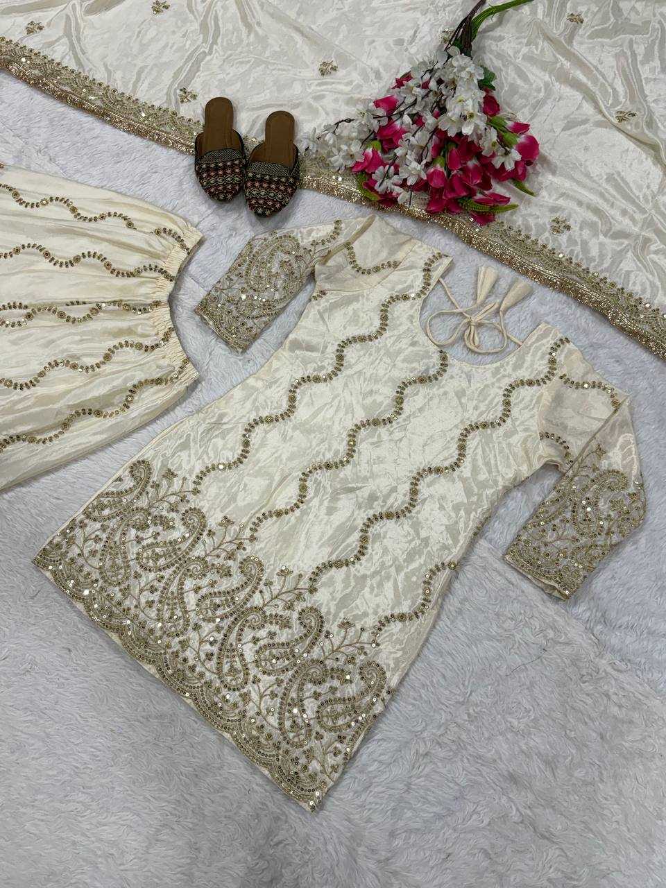 YNF Wholesale Chinon Silk Sharara Salwar Suits KESH560 4008 | Surat Manufacturer