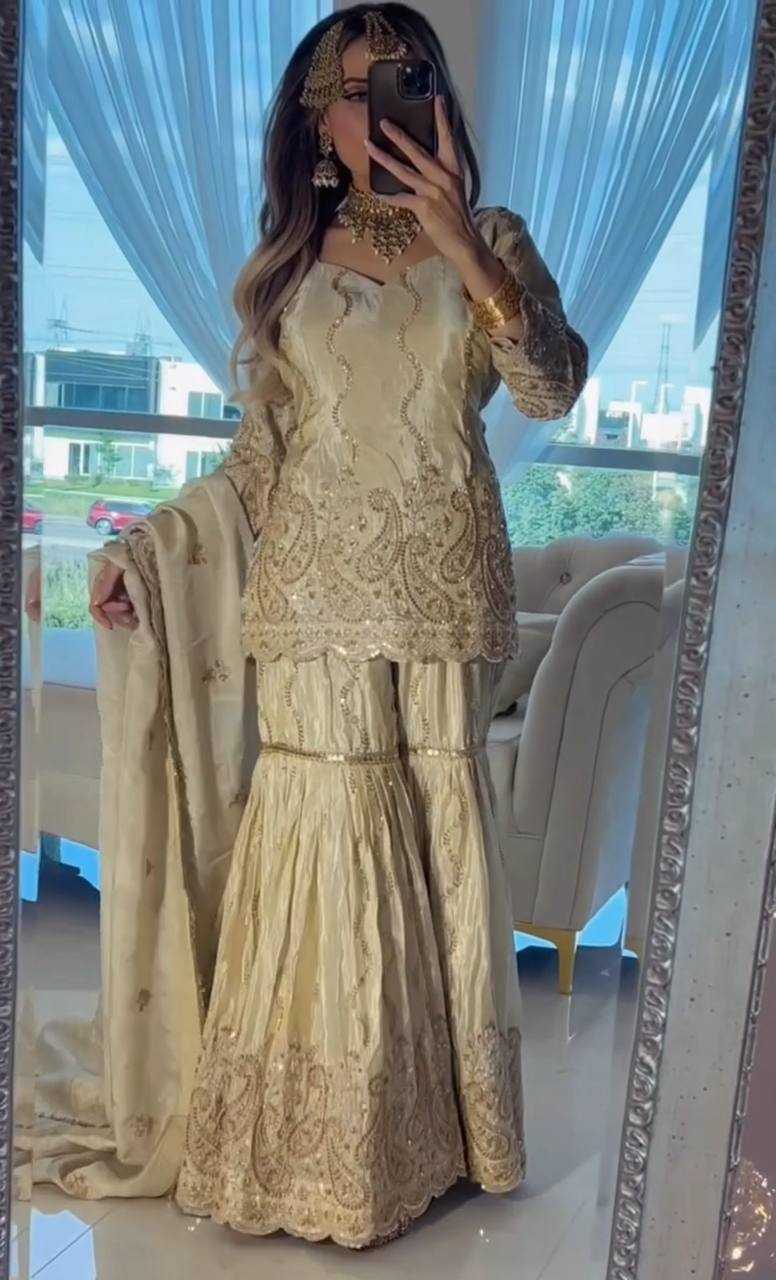 YNF Wholesale Chinon Silk Sharara Salwar Suits KESH560 4008 | Surat Manufacturer