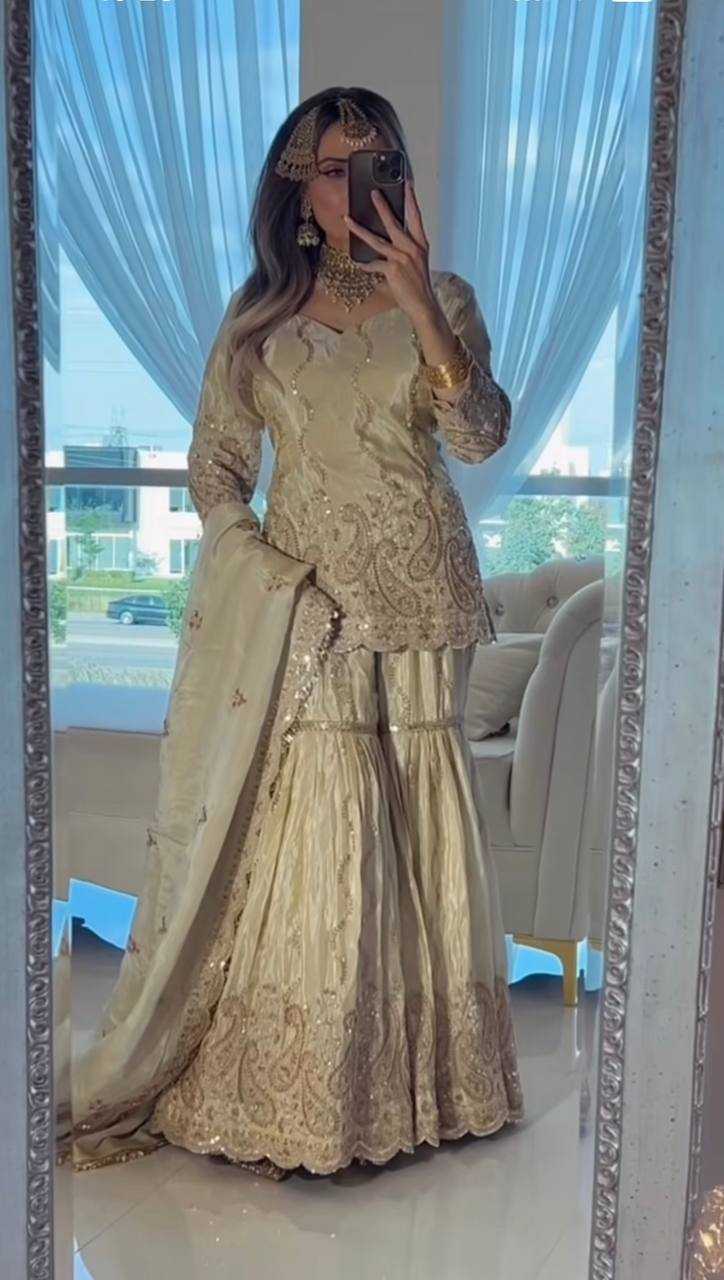 YNF Wholesale Chinon Silk Sharara Salwar Suits KESH560 4008 | Surat Manufacturer