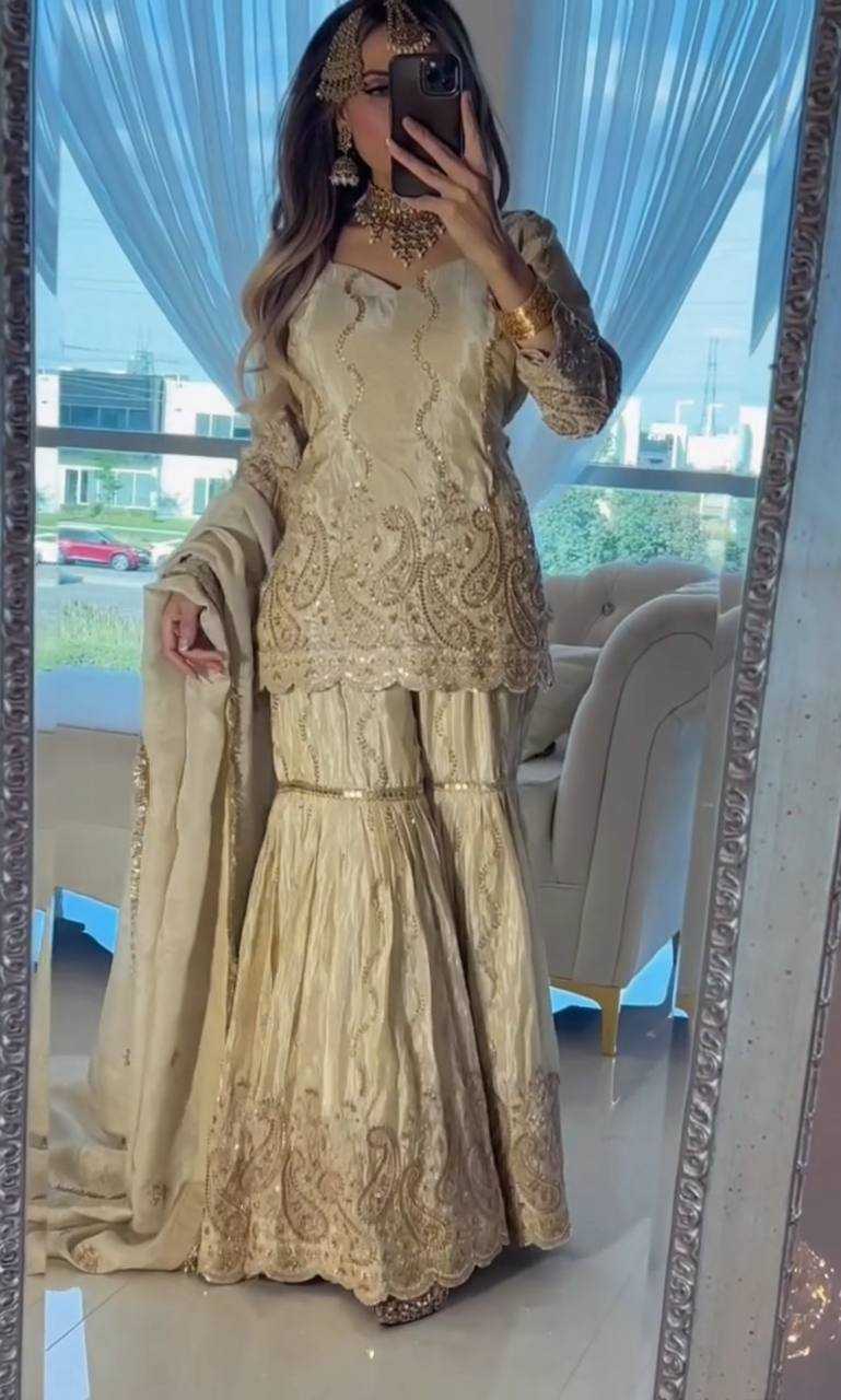 YNF Wholesale Chinon Silk Sharara Salwar Suits KESH560 4008 | Surat Manufacturer