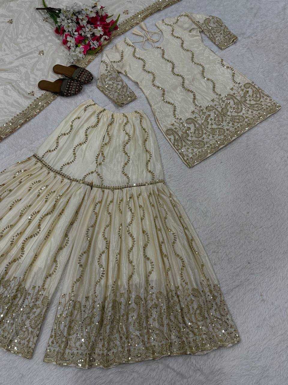 YNF Wholesale Chinon Silk Sharara Salwar Suits KESH560 4008 | Surat Manufacturer