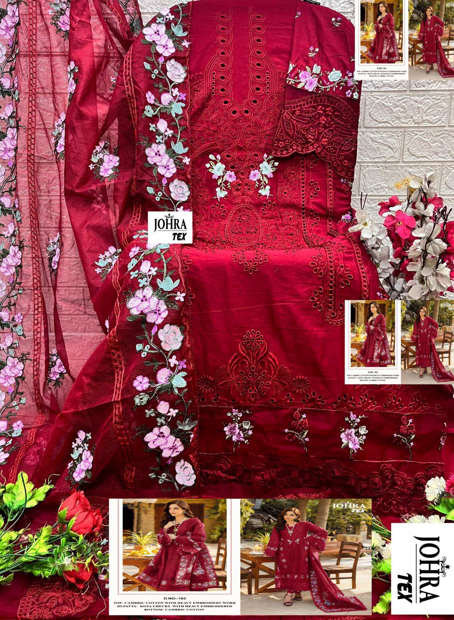 YNF Wholesale Cotton Cambric Embroidery Suits KESH677 JT-183 | Surat Manufacturer