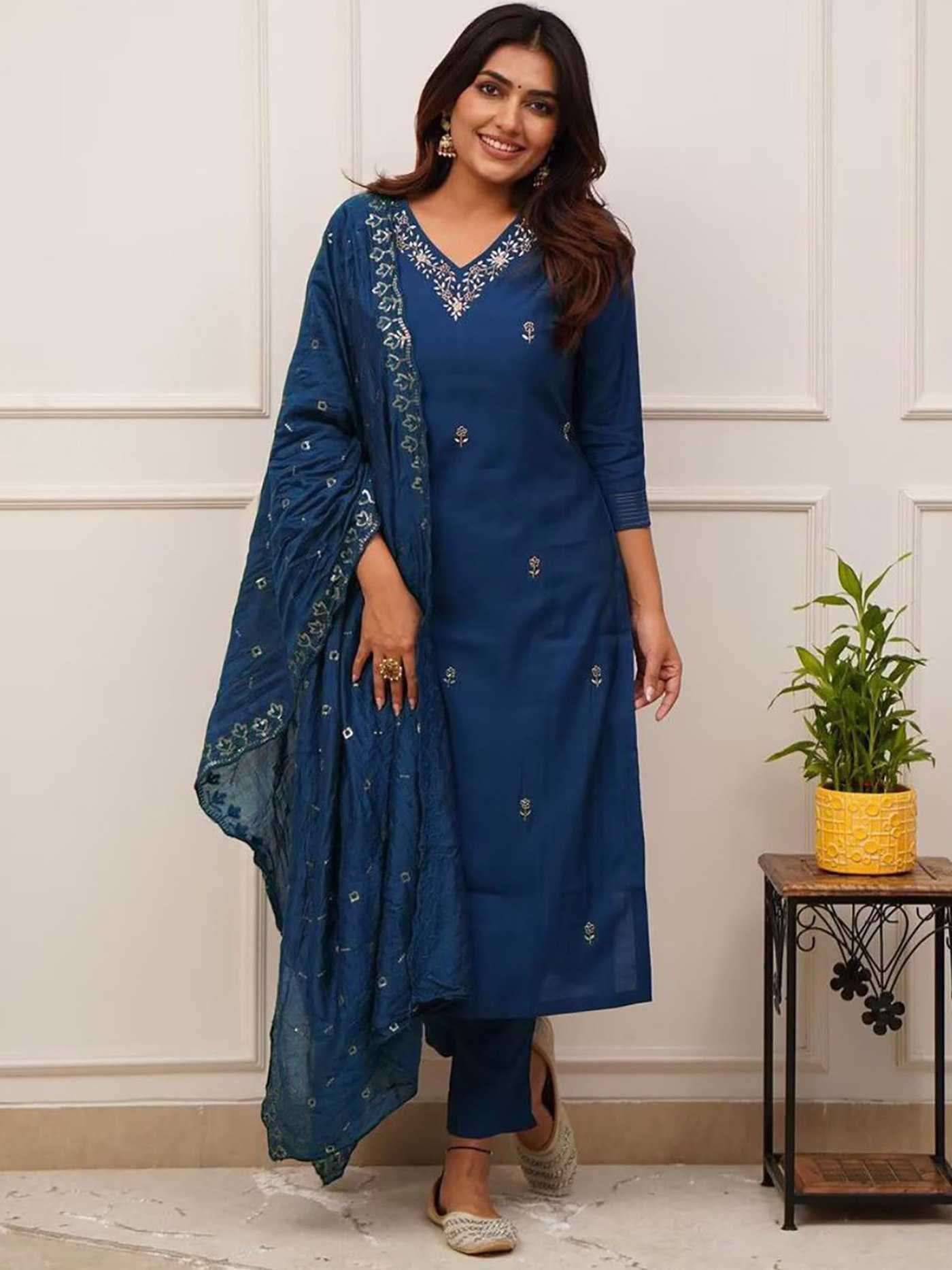 YNF Wholesale Cotton Embroidery Suits KESH334 Manbhavan | Surat Manufacturer