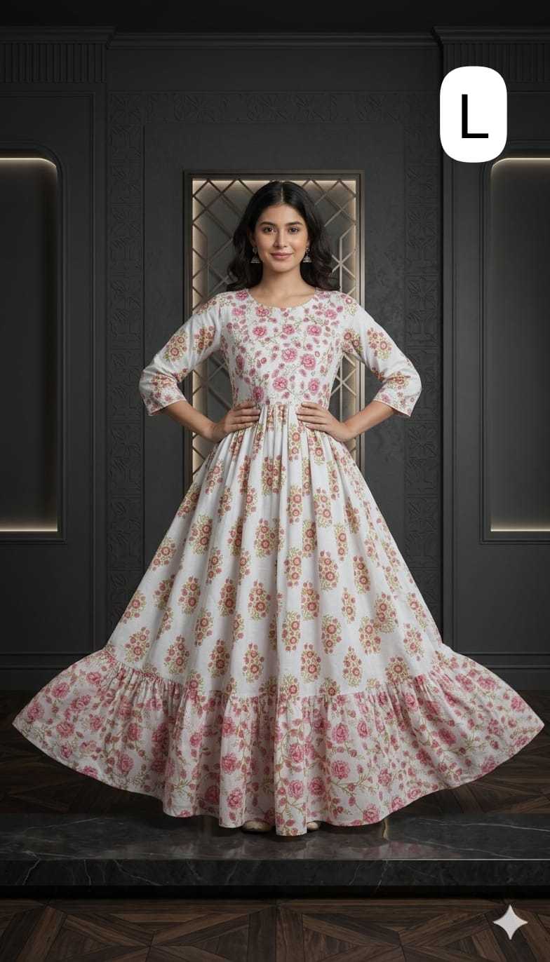 YNF Wholesale Cotton Maxi Dresses KESH585 193 | Surat Manufacturer