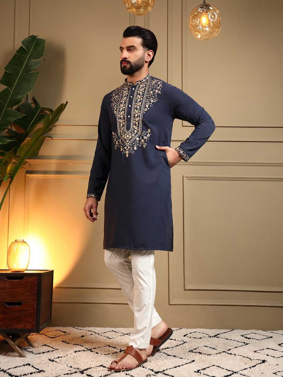 YNF Wholesale Cotton Mens Kurta Pyjama KESH629 124 | Surat Manufacturer