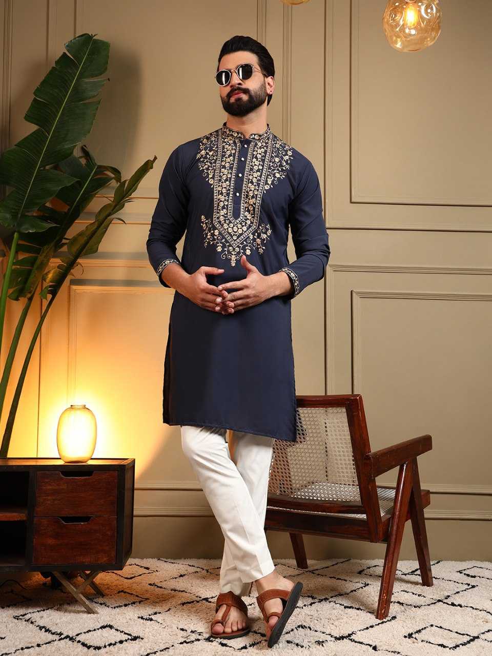 YNF Wholesale Cotton Mens Kurta Pyjama KESH629 124 | Surat Manufacturer
