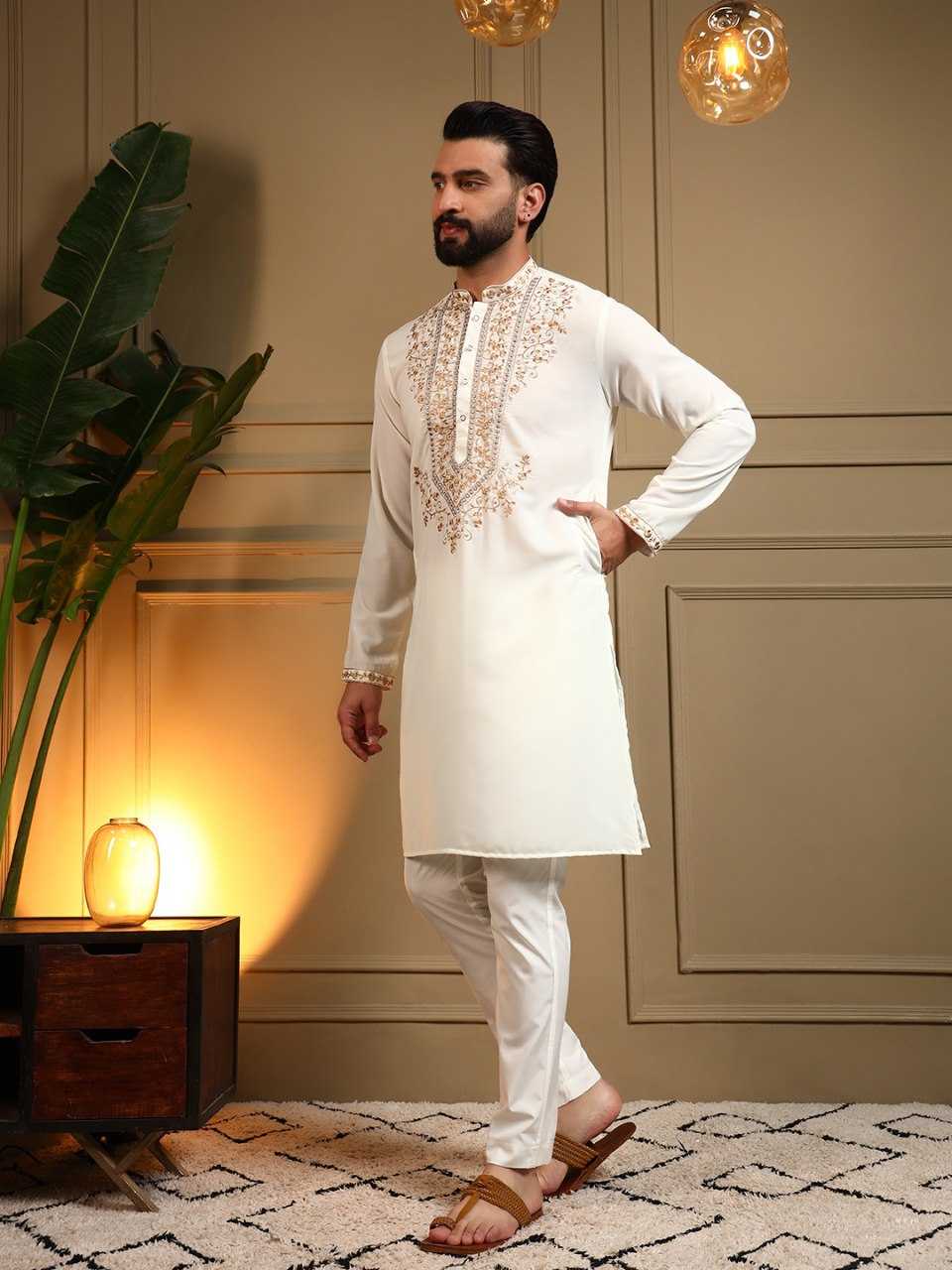 YNF Wholesale Cotton Mens Kurta Pyjama KESH629 124 | Surat Manufacturer