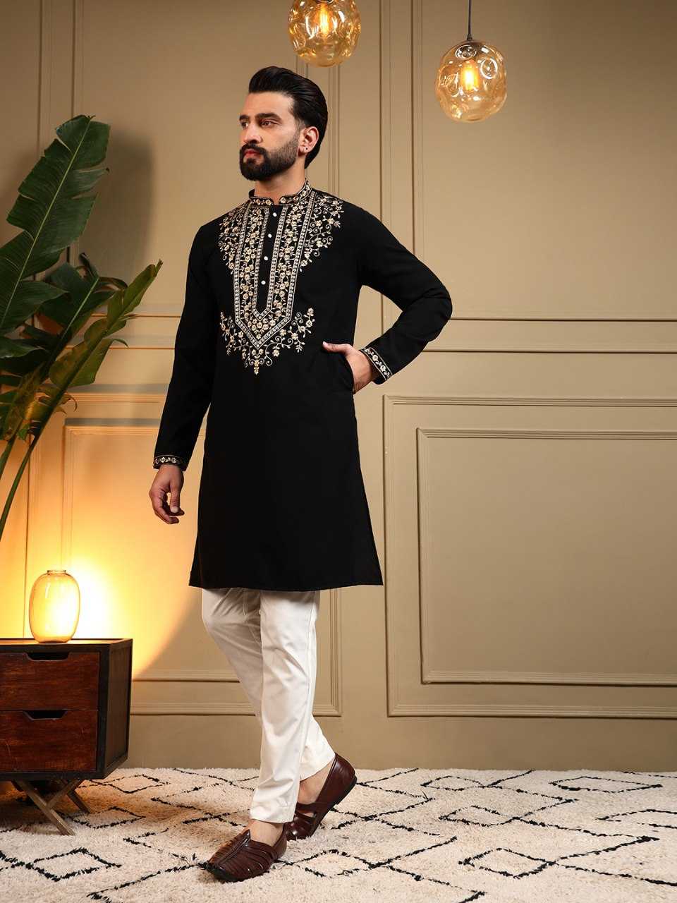 YNF Wholesale Cotton Mens Kurta Pyjama KESH629 124 | Surat Manufacturer