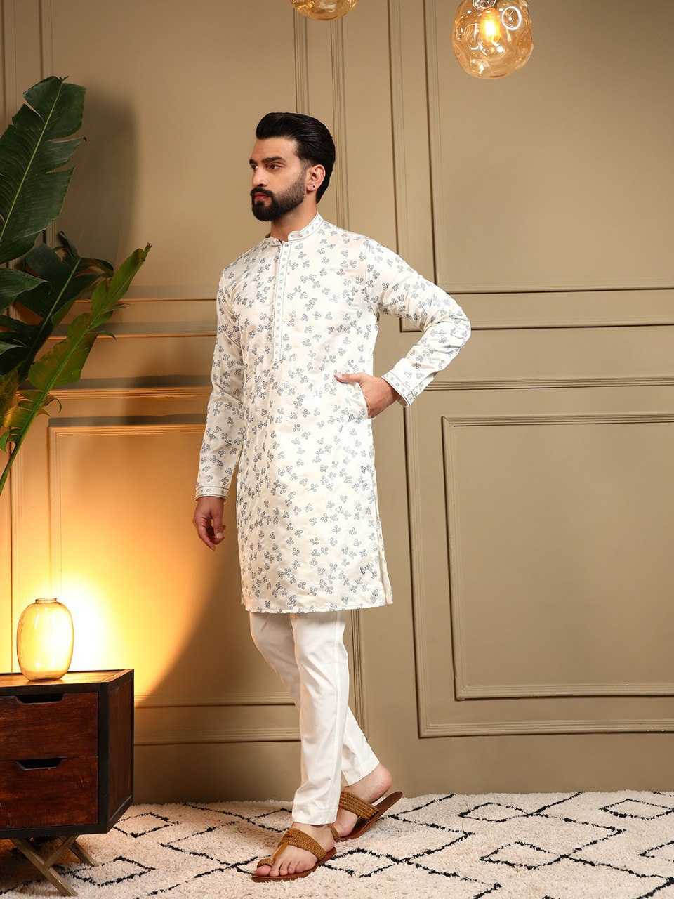 YNF Wholesale Cotton Mens Kurta Pyjama KESH629 126 | Surat Manufacturer