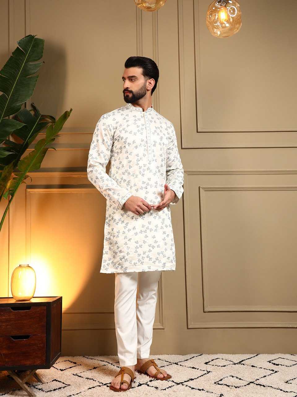 YNF Wholesale Cotton Mens Kurta Pyjama KESH629 126 | Surat Manufacturer
