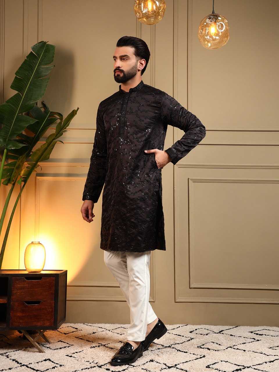 YNF Wholesale Cotton Mens Kurta Pyjama KESH629 126 | Surat Manufacturer