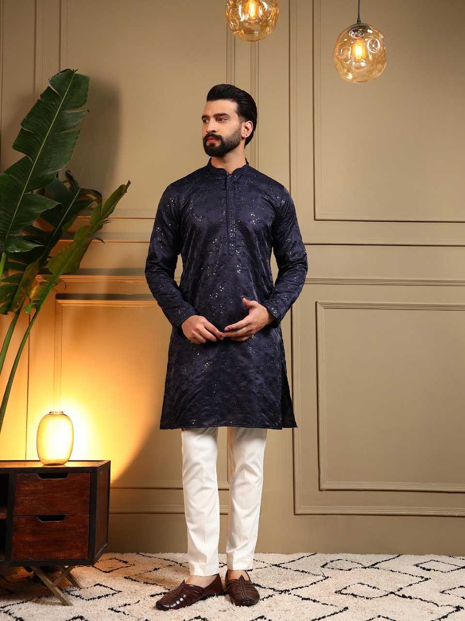 YNF Wholesale Cotton Mens Kurta Pyjama KESH629 126 | Surat Manufacturer