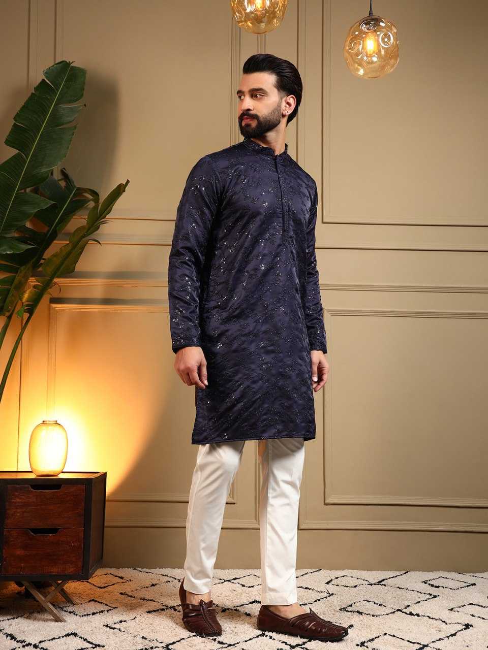 YNF Wholesale Cotton Mens Kurta Pyjama KESH629 126 | Surat Manufacturer