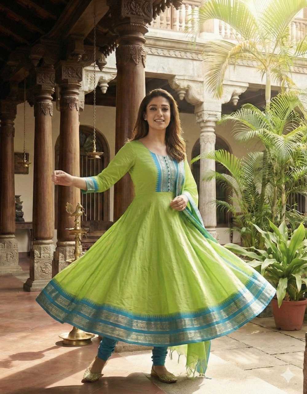 YNF Wholesale Cotton Embroidery Gowns KESH738 Prinshi | Surat Manufacturer