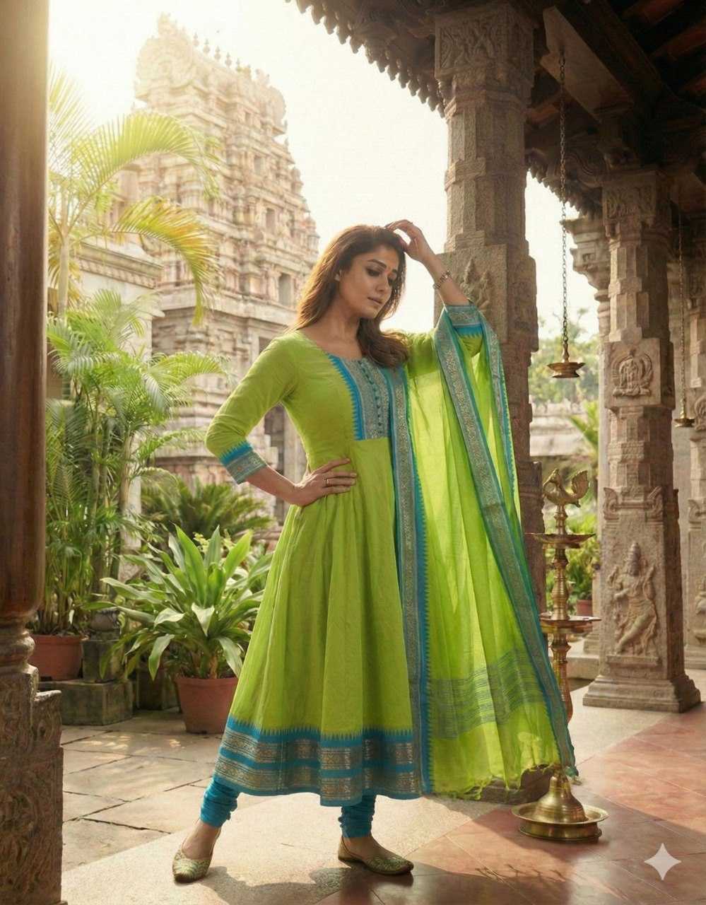 YNF Wholesale Cotton Embroidery Gowns KESH738 Prinshi | Surat Manufacturer