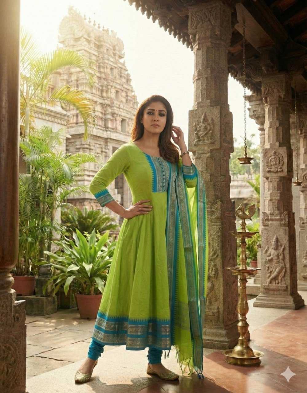YNF Wholesale Cotton Embroidery Gowns KESH738 Prinshi | Surat Manufacturer