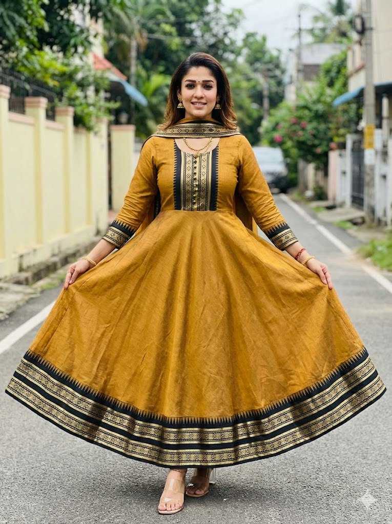 YNF Wholesale Cotton Embroidery Gowns KESH738 Prinshi | Surat Manufacturer