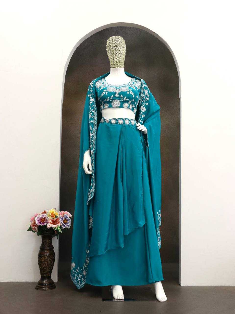YNF Wholesale Crepe Silk Embroidered Lehenga KESH558 65 | Surat Manufacturer