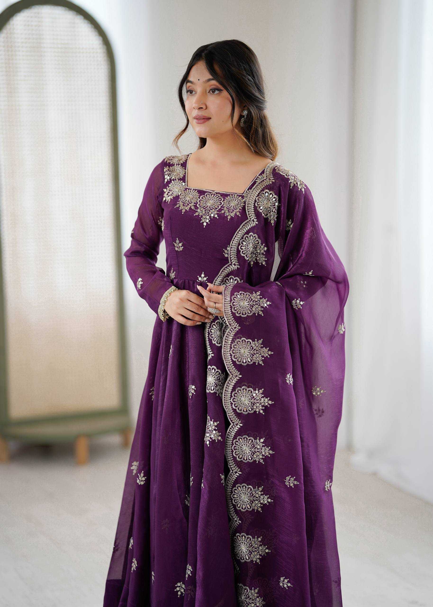 YNF Wholesale Crunchi Anarkali Gown KESH499 5011 | Surat Manufacturer