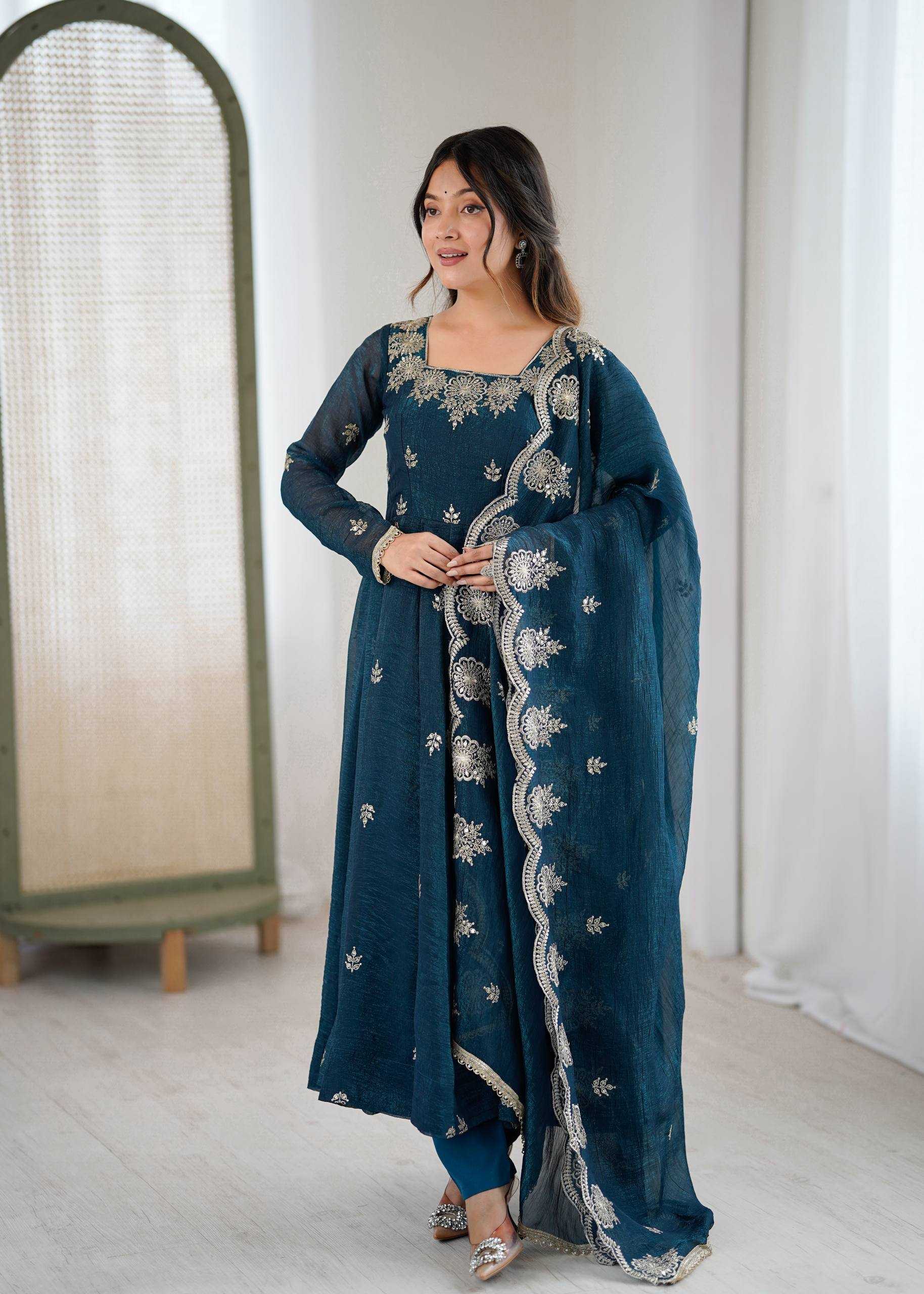 YNF Wholesale Crunchi Anarkali Gown KESH499 5011 | Surat Manufacturer