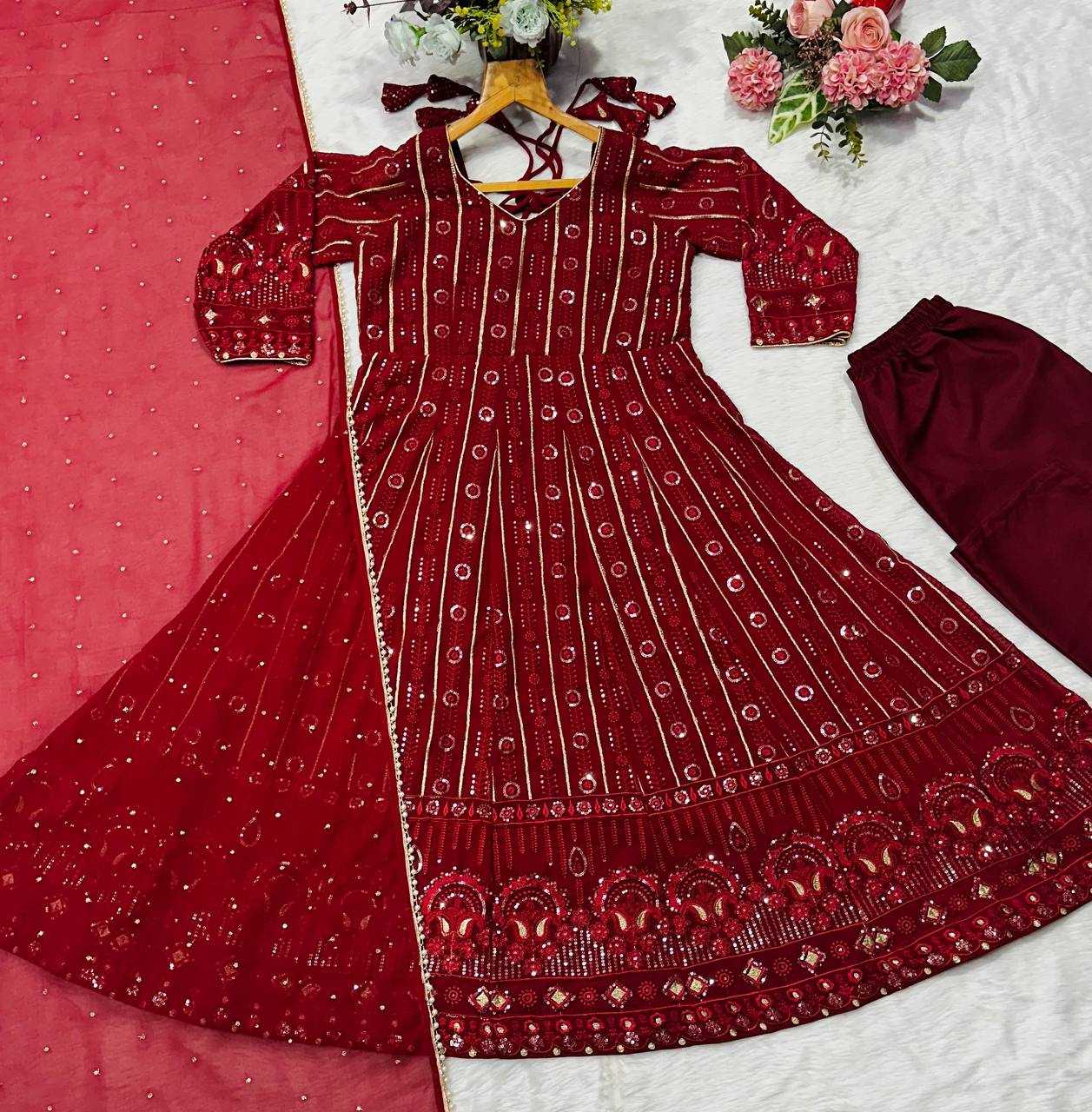 YNF Wholesale Faux Blooming Anarkali Gown KESH104 TD-6101 | Surat Manufacturer