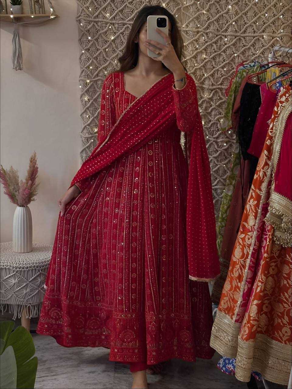 YNF Wholesale Faux Blooming Anarkali Gown KESH104 TD-6101 | Surat Manufacturer