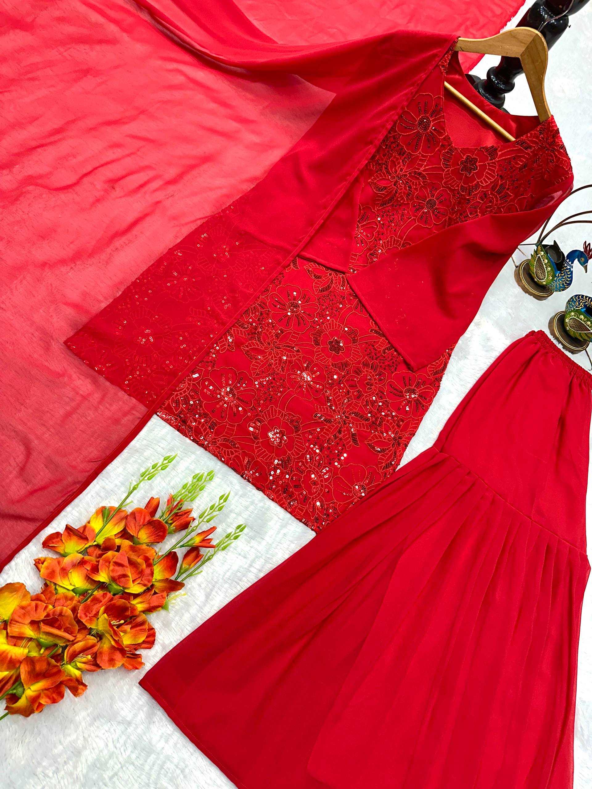 YNF Wholesale Faux Georgette Embroidery Suits KESH523 329 | Surat Manufacturer