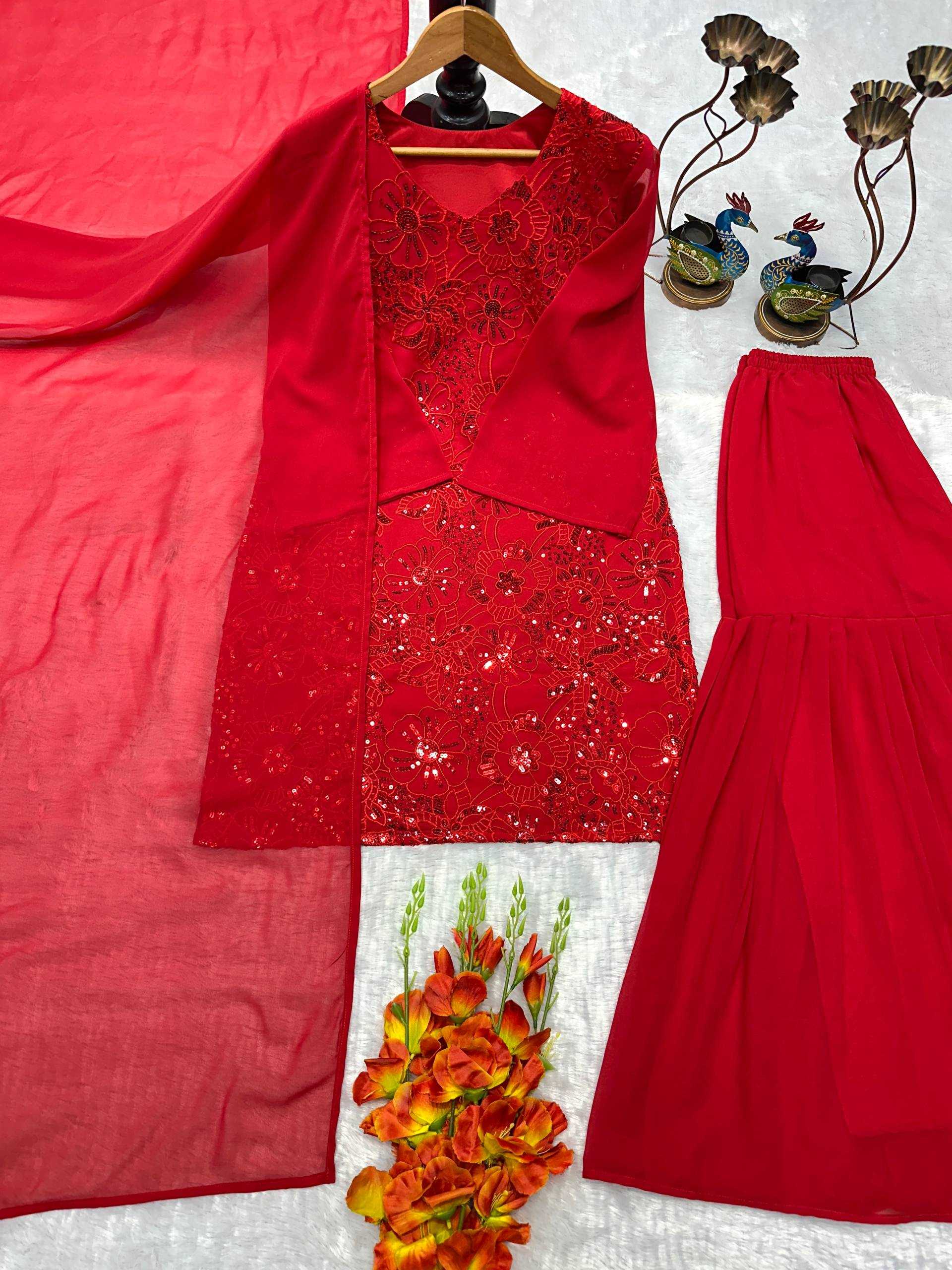 YNF Wholesale Faux Georgette Embroidery Suits KESH523 329 | Surat Manufacturer