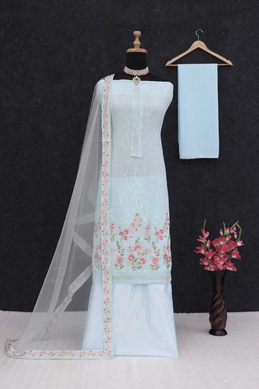 YNF Wholesale Faux Georgette Sharara Salwar Suits KESH745 1043 | Surat Manufacturer