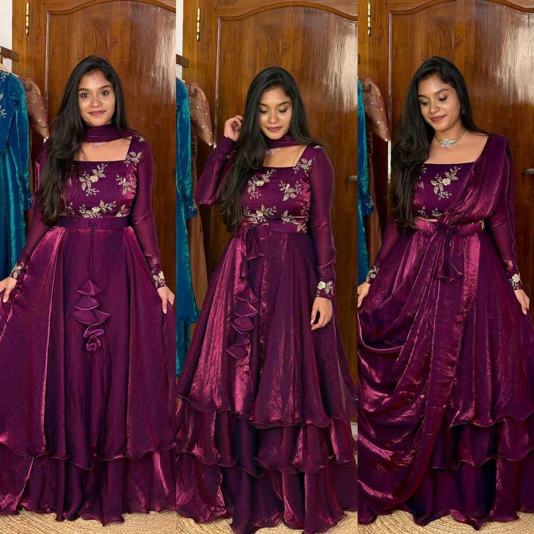 YNF Wholesale FENDY Embroidery Gowns KESH104 TD-6100 | Surat Manufacturer