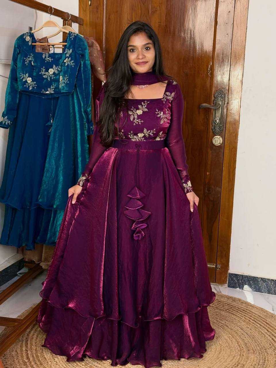 YNF Wholesale FENDY Embroidery Gowns KESH104 TD-6100 | Surat Manufacturer